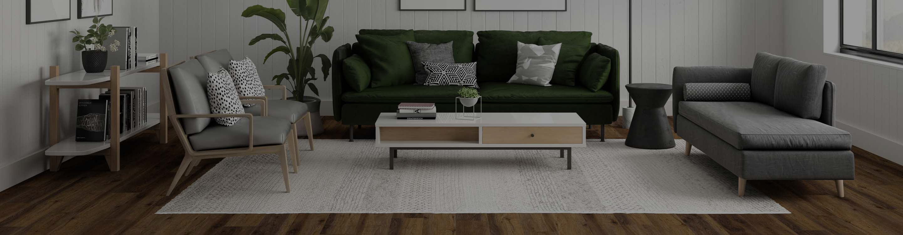 textured area rug in living room with sofa and armchairs
