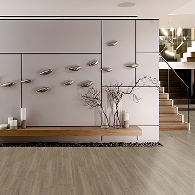 luxury vinyl flooring in entryway