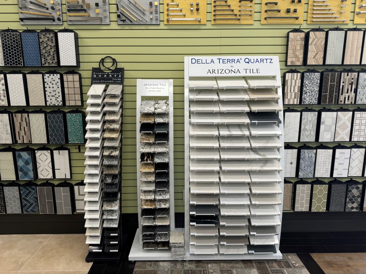 Quartz Tile samples in Cypress, TX showroom Quartz Tile samples in Cypress, TX showroom