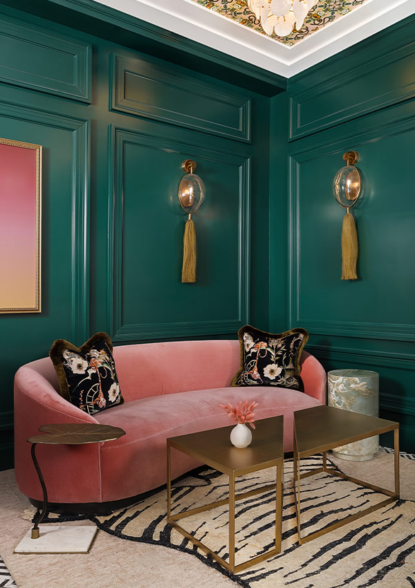 Bold Living Room Interior Design by Margarita Bravo Photography by Tahvory Bunting