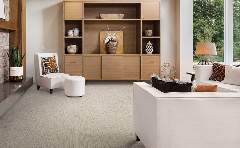 cream pattern carpet in modern living room